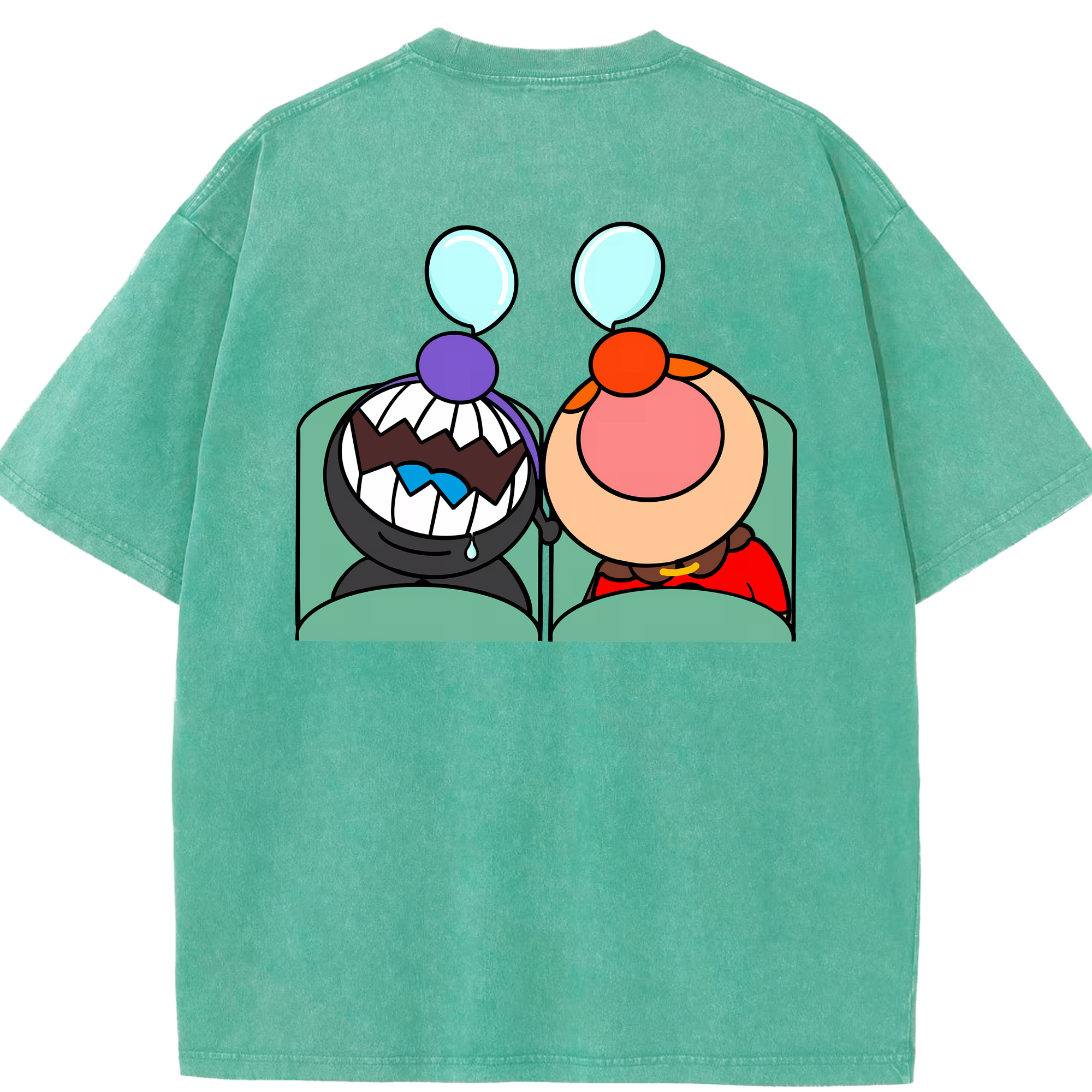 （画像用） アンパンマン Anpanman 綿100% ヴィンテージ風 半袖Tシャツ（背面プリント）